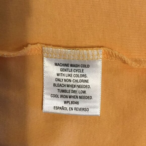 Charter Club Pima Cotton Luxury Tee Short Sleeve Crew Neck Women's Medium Orange - Picture 8 of 8